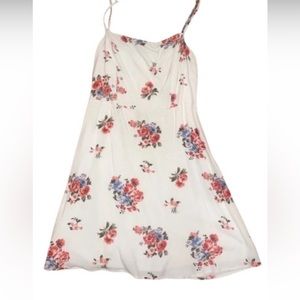 Floral white midi dress